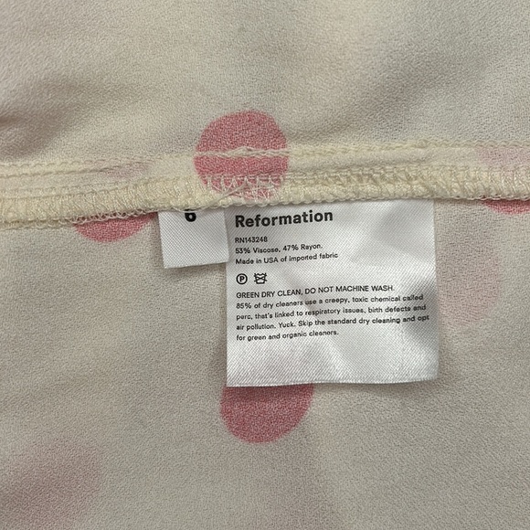 Reformation Yves Mini Dress Andie Polka Dot New Size 6 - Picture 12 of 12
